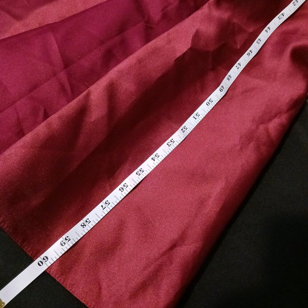 NEW Alfred Sung V-Neck Satin Trumpet Gown with Side Slit, Burgundy #D761 - Picture 13 of 14
